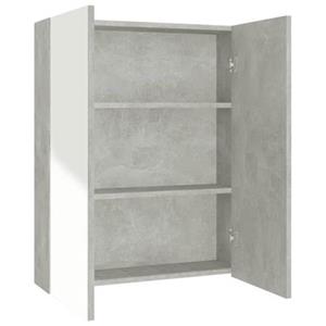 vidaXL Badezimmerspiegelschrank Bad-Spiegelschrank 60x15x75 cm MDF Betongrau (1-St)