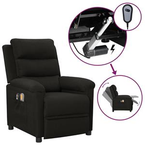 VidaXL Massagestoel elektrisch stof zwart 8720286941355
