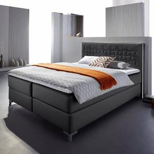 INOSIGN Boxspringbett "Coos", mit besonderer Steppung im Kopfteil, 3 Matratzenarten, 2 Härtegrade