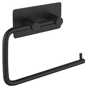 Hotbath Sapho zelklevende toiletrolhouder mat zwart