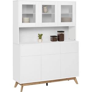 Home affaire Buffet "Skandi", Breite 120 cm, mit Glas-und Holztüren, mit Push-to-open Funktion