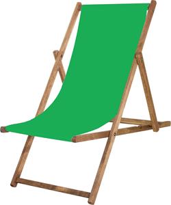 Houten Ligstoel | Strandstoel | Ligstoel | Verstelbaar | Beukenhout | Handgemaakt | Groen