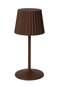 Lucide JUSTINE - Tafellamp Buiten - LED Dimb. - 1x2W 2700K - IP54 - Roest bruin