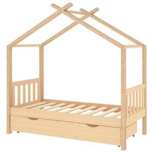 VidaXL Kinderbedframe met lade massief grenenhout 80x160 cm