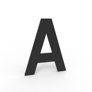 ESafe HUISNUMMER E31/100/1,5 MAT ZWART TEXTUUR LETTER A