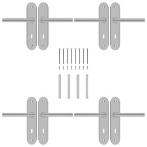 Deurklinkensets 2 St Met BB-deadlock Roestvrij Staal