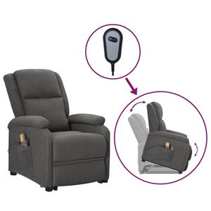 vidaXL Massagesessel »Massagesessel mit Aufstehhilfe Dunkelgrau Stoff«