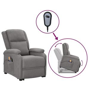 vidaXL Massagesessel »Massagesessel mit Aufstehhilfe Hellgrau Stoff«