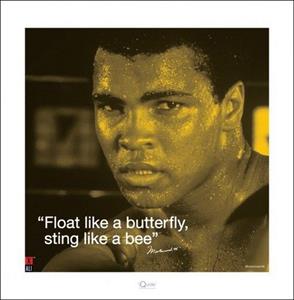 Pyramid Muhammad Ali iQuote Sting Like a Bee Kunstdruck 40x40cm