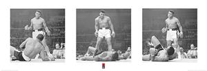 Muhammad Ali Liston Triptych Kunstdruk 95x33cm