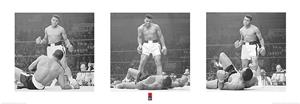 Pyramid Muhammad Ali Liston Triptych Kunstdruck 95x33cm