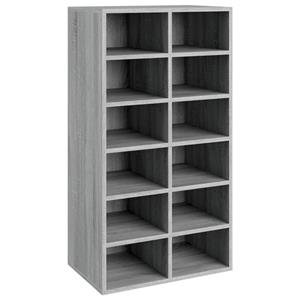 VidaXL Schoenenrek 54x34x100,5 Cm Bewerkt Hout Grijs Sonoma Eikenkleur