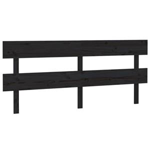 VidaXL Hoofdbord 184x3x81 cm massief grenenhout zwart