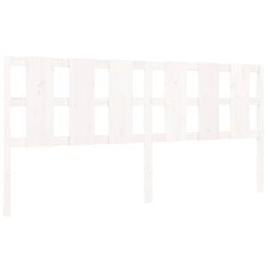 VidaXL Hoofdbord 205,5x4x100 cm massief grenenhout wit