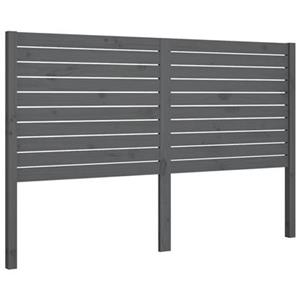 VidaXL Hoofdbord 146x4x100 cm massief grenenhout grijs