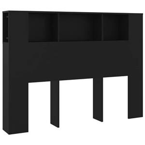 Hoofdbordkast 140x18,5x104,5 cm zwart
