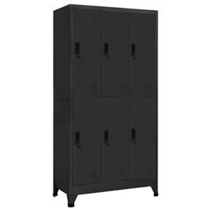 vidaXL Fächerschrank »Schließfachschrank Anthrazit 90x45x180 cm Stahl« (1-St)