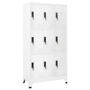 vidaXL Fächerschrank »Schließfachschrank Weiß 90x45x180 cm Stahl« (1-St)