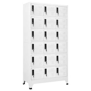 vidaXL Fächerschrank »Schließfachschrank Weiß 90x40x180 cm Stahl« (1-St)