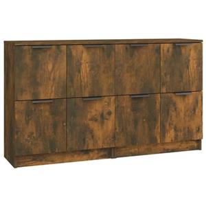 VidaXL Dressoirs 2 st 60x30x70 cm bewerkt hout gerookt eikenkleurig