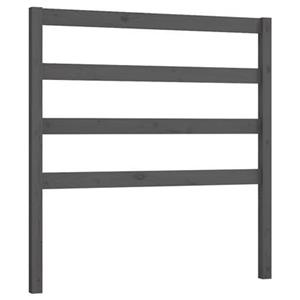 Hoofdbord 106x4x100 cm massief grenenhout grijs