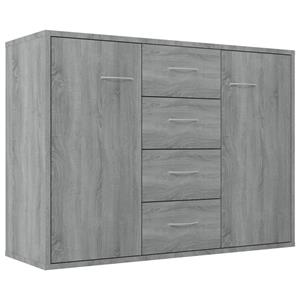 VidaXL Dressoir 88x30x65 Cm Bewerkt Hout Grijs Sonoma Eikenkleurig