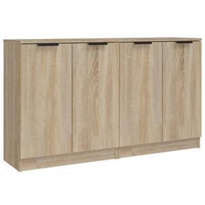 VidaXL Dressoirs 2 St 60x30x70 Cm Bewerkt Hout Sonoma Eikenkleurig