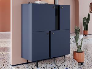 Mobistoxx Commode COLORUS 4 deuren blauw