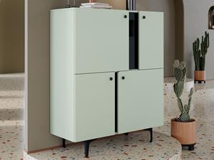 Mobistoxx Commode COLORUS 4 deuren salie groen