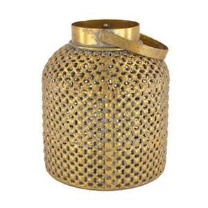 Dijk Natural Collections Lantern metal with glass 19x22cm - Goud