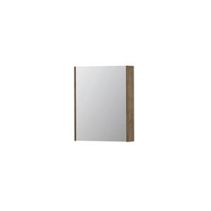INK SPK2 Spiegelkast - 60x14x74cm - 1 deur - dubbelzijdige Spiegel - schakelaar en stopcontact - MFC Naturel eiken 1105110