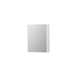 INK SPK2 Spiegelkast - 60x14x74cm - 1 deur - dubbelzijdige Spiegel - schakelaar en stopcontact - MDF lak wit hoogglans 1105106