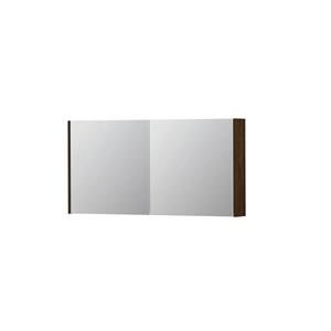 INK SPK1 Spiegelkast - 120x14x60cm - 2 deuren - dubbelzijdige Spiegel - schakelaar en stopcontact - MFC Koper eiken 1110717