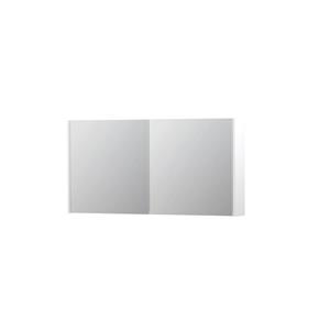 INK SPK1 Spiegelkast - 120x14x60cm - 2 deuren - dubbelzijdige Spiegel - schakelaar en stopcontact - MDF lak wit mat 1110701