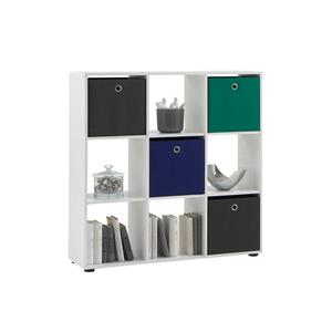Huisenthuis.nl Vakkenkast Camiel Wit - 104x33x107 cm - 9 vakken