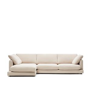 Kave Home 4-zits Loungebank Gala Links, Chenille - Beige