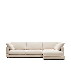 Kave Home 4-zits Loungebank Gala Rechts, Chenille - Beige