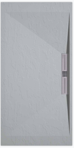 Sanifun douchebak Stone Side Gray 7035 Slate 110 x 90 S.
