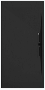 Sanifun douchebak Stone Side Black Slate 110 x 90 P.