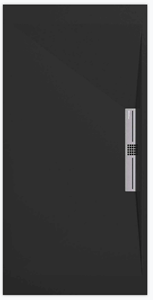 Sanifun douchebak Stone Side Black Smooth 110 x 90 S.