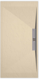 Sanifun douchebak Stone Side Cream Slate 110 x 90 S.