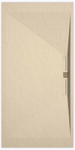 Sanifun douchebak Stone Side Cream Slate 110 x 90 P.