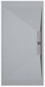 Sanifun douchebak Stone Side Gray 7035 Slate 100 x 80 S.