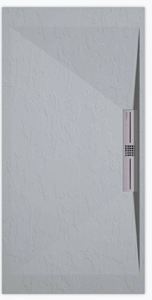 Sanifun douchebak Stone Side Gray 7035 Slate 100 x 90 S.