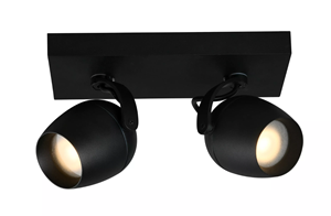 Lucide Preston plafondspot 2x50W zwart mat