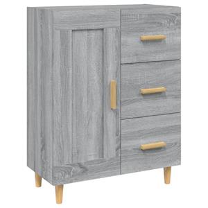 VidaXL Dressoir 69,5x34x90 Cm Bewerkt Hout Grijs Sonoma Eikenkleurig