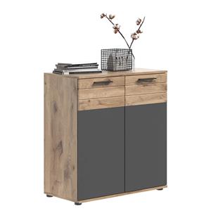 xonox.home Kommode »Mason« (Nox Eiche und Basalt grau, 80 x 87 cm), 6 Fächer, mit Soft-Close