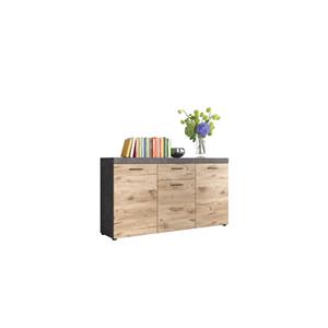 ebuy24 Swift Sideboard 3 Türen, 1 Schublade Eiche dekor.