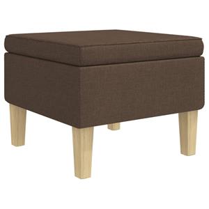 vidaXL Hocker mit Holzbeinen Braun Stoff 