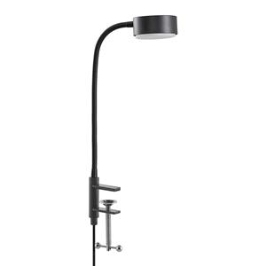 Lindby Kaylou klemlamp, zwart, flexibele arm, aluminium